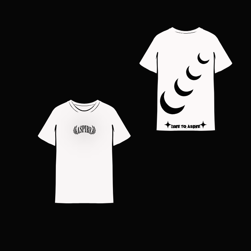 White Aspire "4 Moons" Cropped Tee