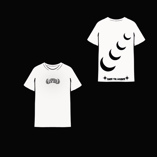 White Aspire "4 Moons" Cropped Tee