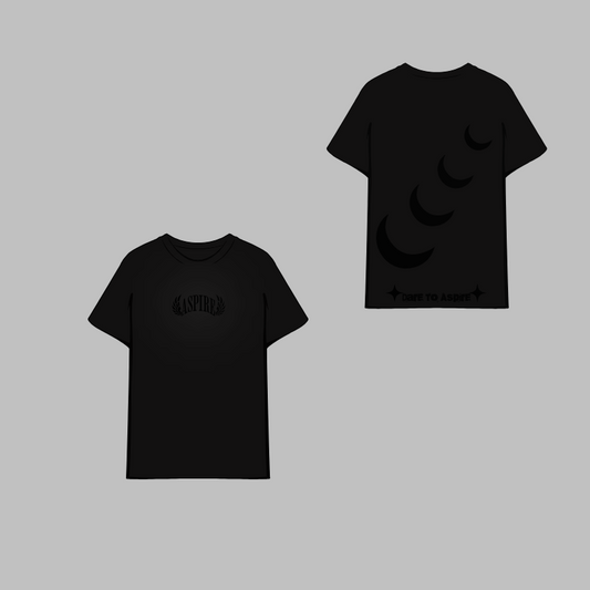 Black Aspire "4 Moons" Cropped Tee